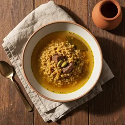 شوربة فريك باللحم