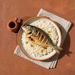 سمك مشوي بالأرز