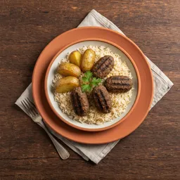 كفتة بالأرز والبطاطس