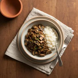 Mushroom Sauce (Served over Rice)