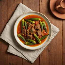 Okra and Beef in Tomato Sauce