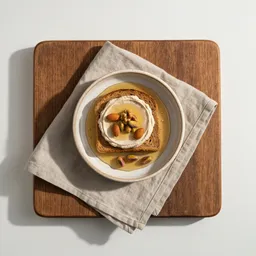 Qishta with Honey and Nuts on Bran Toast