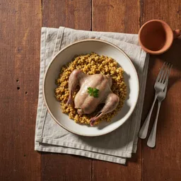 Stuffed Pigeon with Freekeh