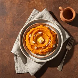 Sweet Potato Mash with Cinnamon, Honey & Almonds
